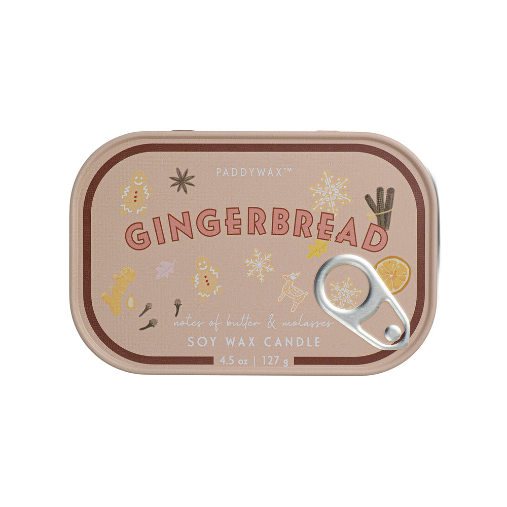 Paddywax Bistro Tin Scented Candle, Gingerbread