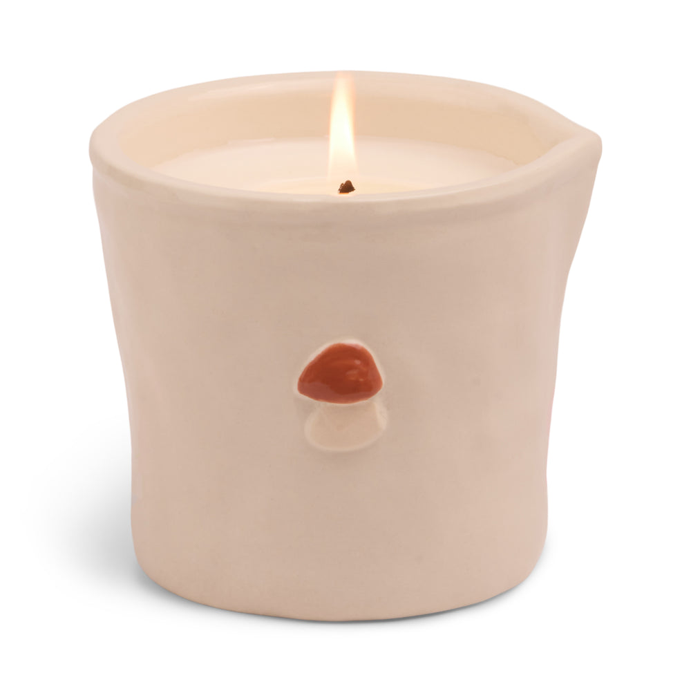 Paddywax Bistro Wild Mushroom Ceramic Scented Candle, Pepper & Patchouli