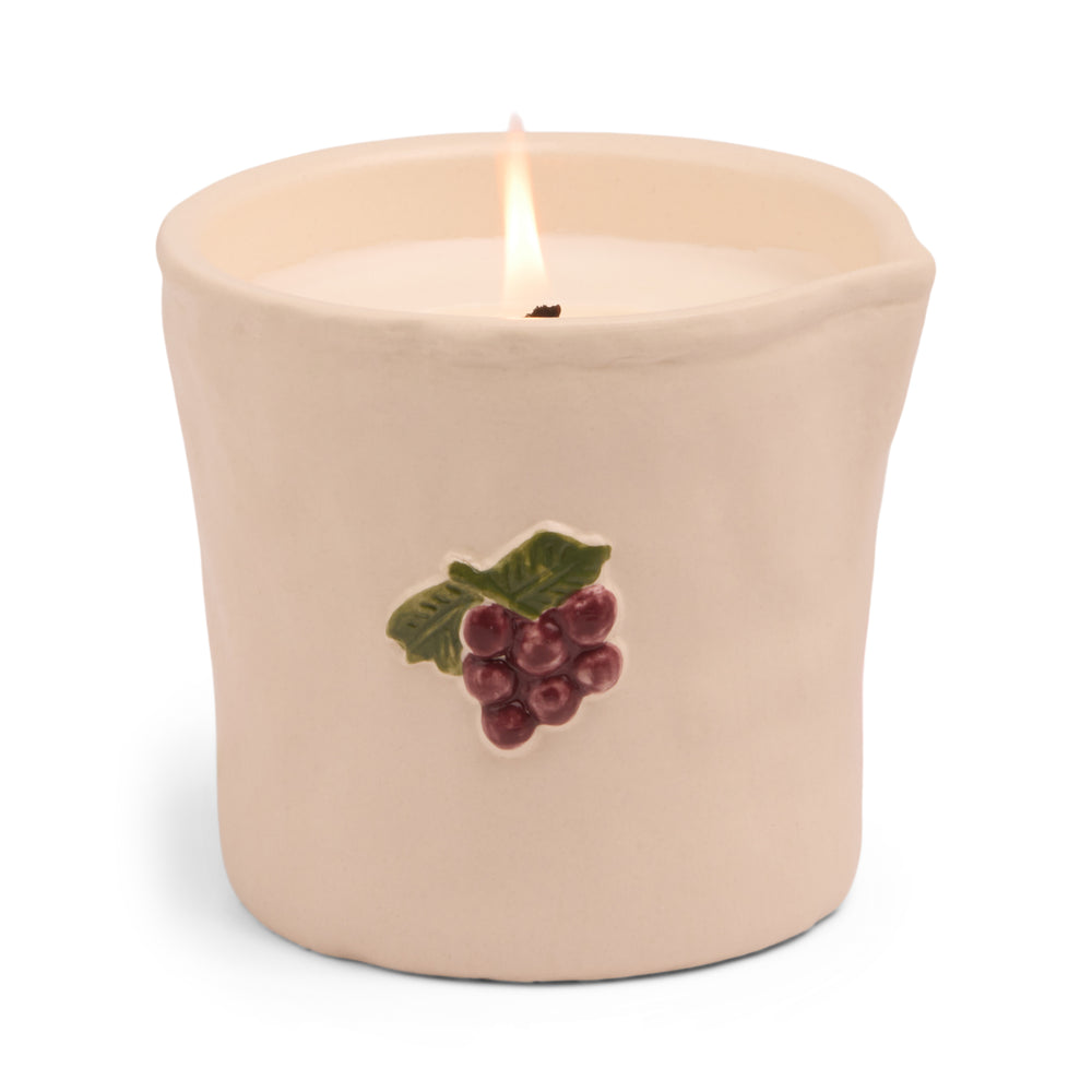 Paddywax Bistro Bordeaux Grapes Ceramic Scented Candle, Lemon & Honeydew
