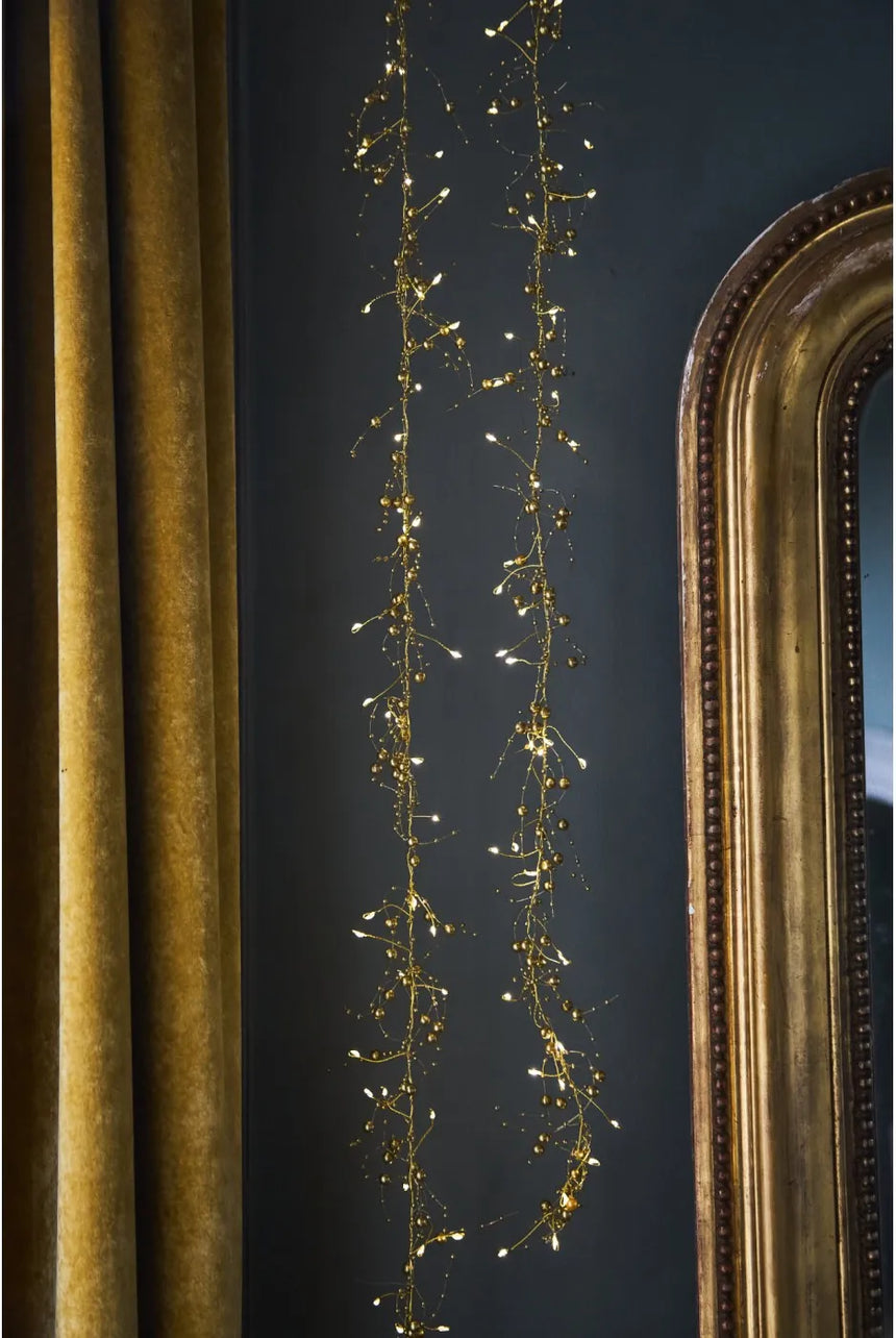 Gold Pearls LED Fairy Lights (Battery Powered)