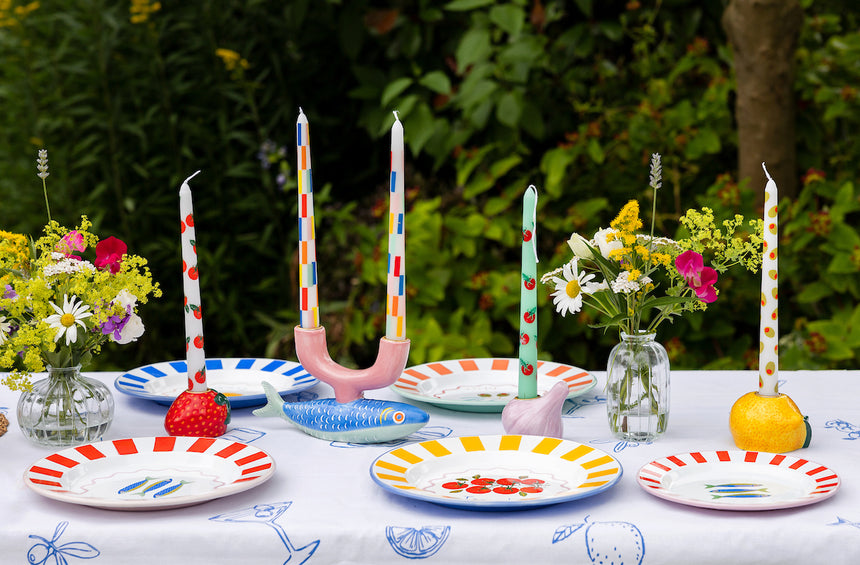 Talking Tables Bon Appetit Tomatoes Enamel Dinner Plate, (25CM)