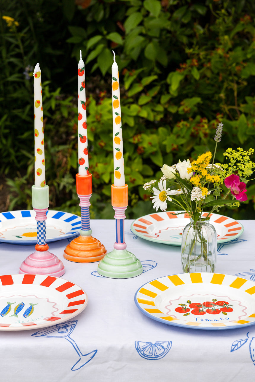 Talking Tables Bon Appetit Tomatoes Enamel Dinner Plate, (25CM)