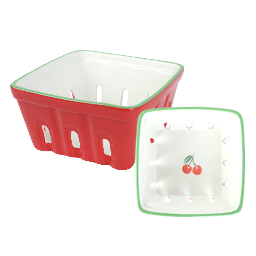 Talking Tables Bon Appetite Ceramic Punnet, Cherry