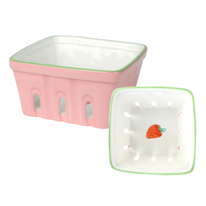 Talking Tables Bon Appetite Ceramic Punnet, Strawberry