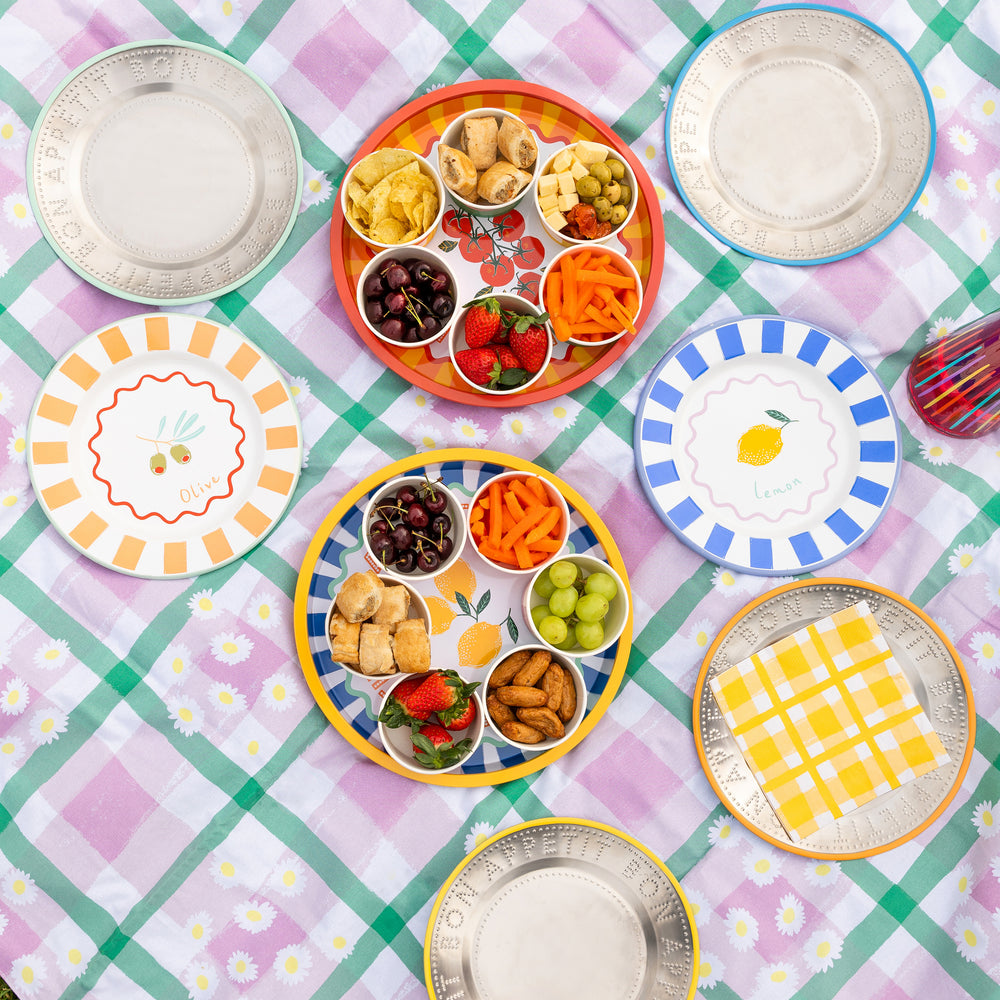 Talking Tables Bon Appetit Olive Enamel Dinner Plate, (25CM)