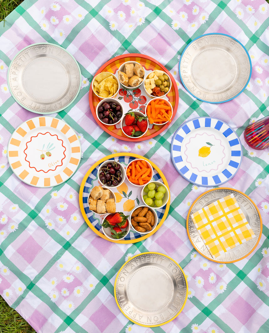 Talking Tables Bon Appetit Olive Enamel Dinner Plate, (25CM)