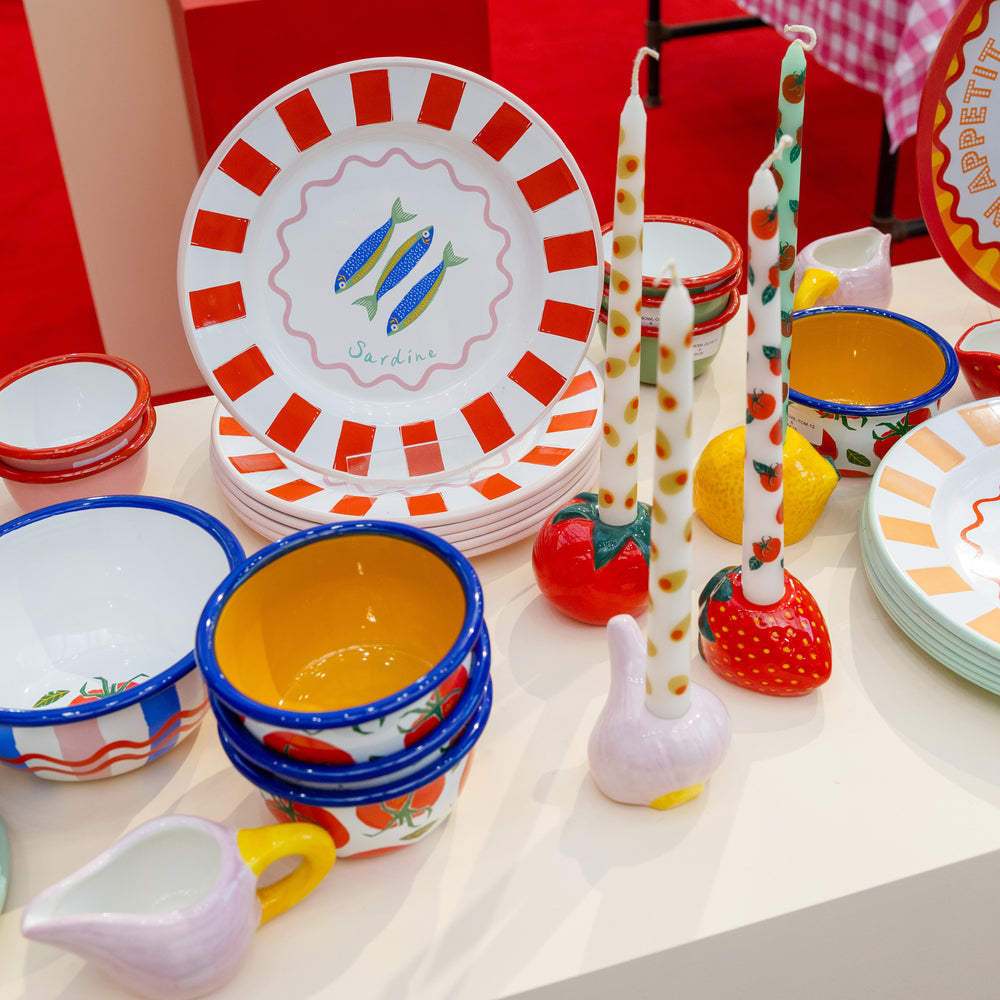 Talking Tables Bon Appetit Fish Enamel Dinner Plate, (25CM)