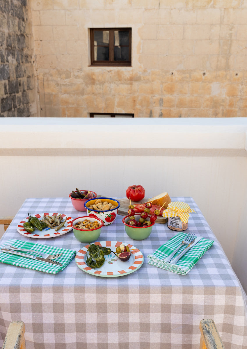 Bon Appetit Cotton Gingham Tea Towels, Green (Set Of 2)