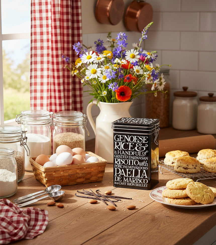 Emma Bridgewater Black Toast Rectangular Clip Lid Caddy, Black (Medium)