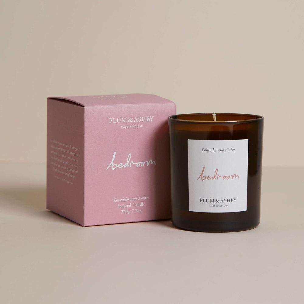 Plum & Ashby Scented Bedroom Candle, Lavender & Amber