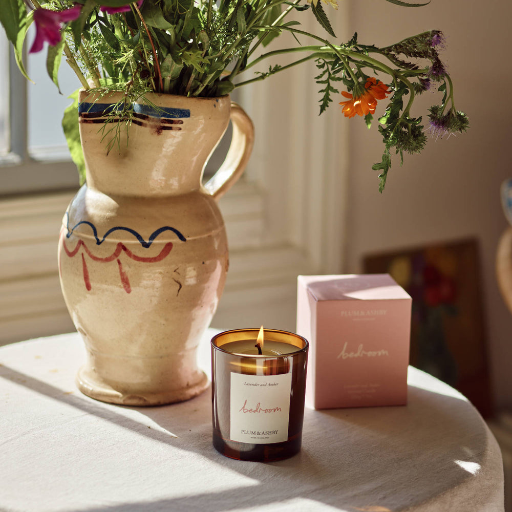 Plum & Ashby Scented Bedroom Candle, Lavender & Amber