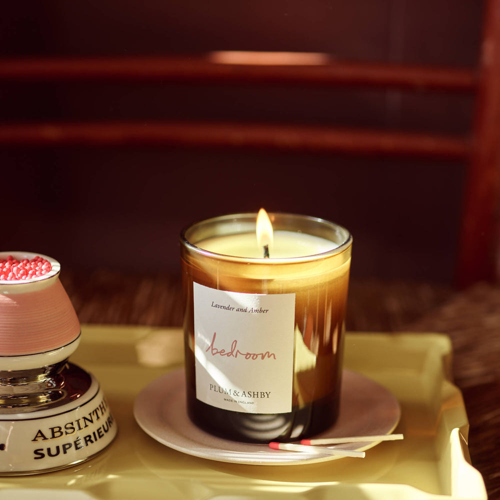 Plum & Ashby Scented Bedroom Candle, Lavender & Amber