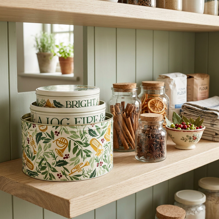 Emma Bridgewater Bring In The Green Round Cake Tins ( Set Of 3 )