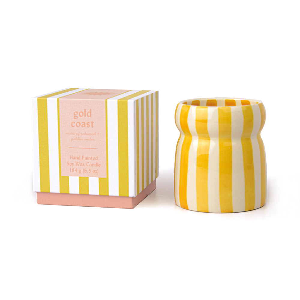 Paddywax Cabana Ochre Ceramic Scented Candle, Gold Coast