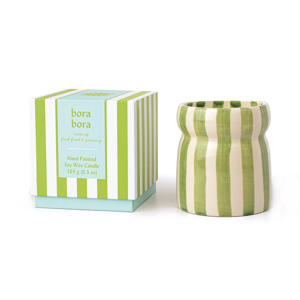 Paddywax Cabana Sage Ceramic Scented Candle, Bora Bora