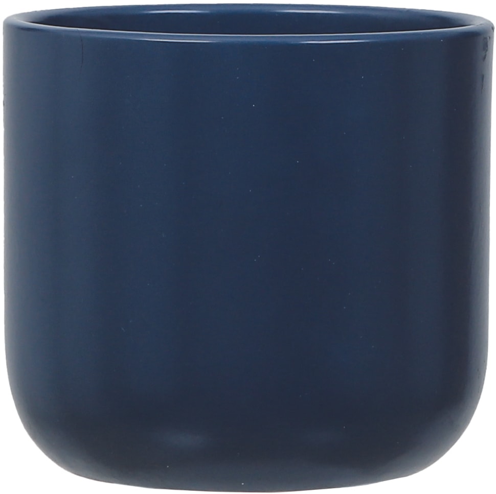 Capri Ceramic Plant Pot, Dark Blue