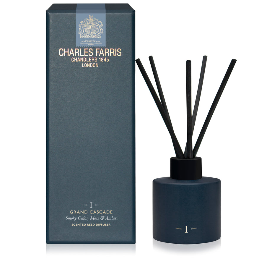 Charles Farris Grand Cascade Reed Diffuser, Smoky Cedar, Moss and Amber