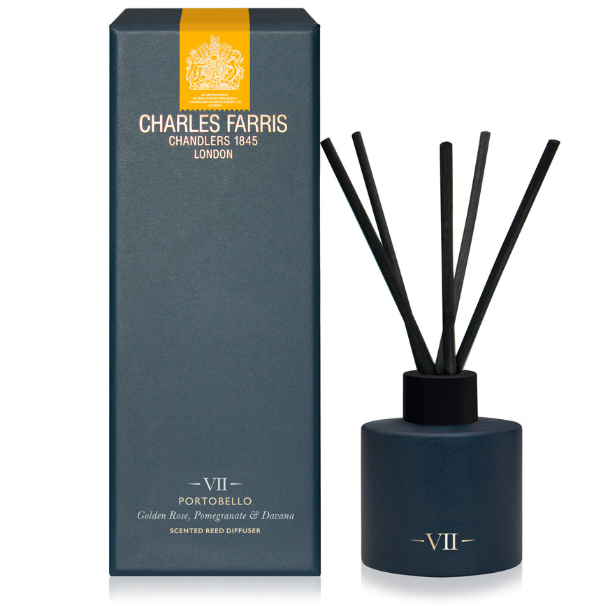 Charles Farris Portobello Reed Diffuser, Golden Rose, Pomegranate & Davana