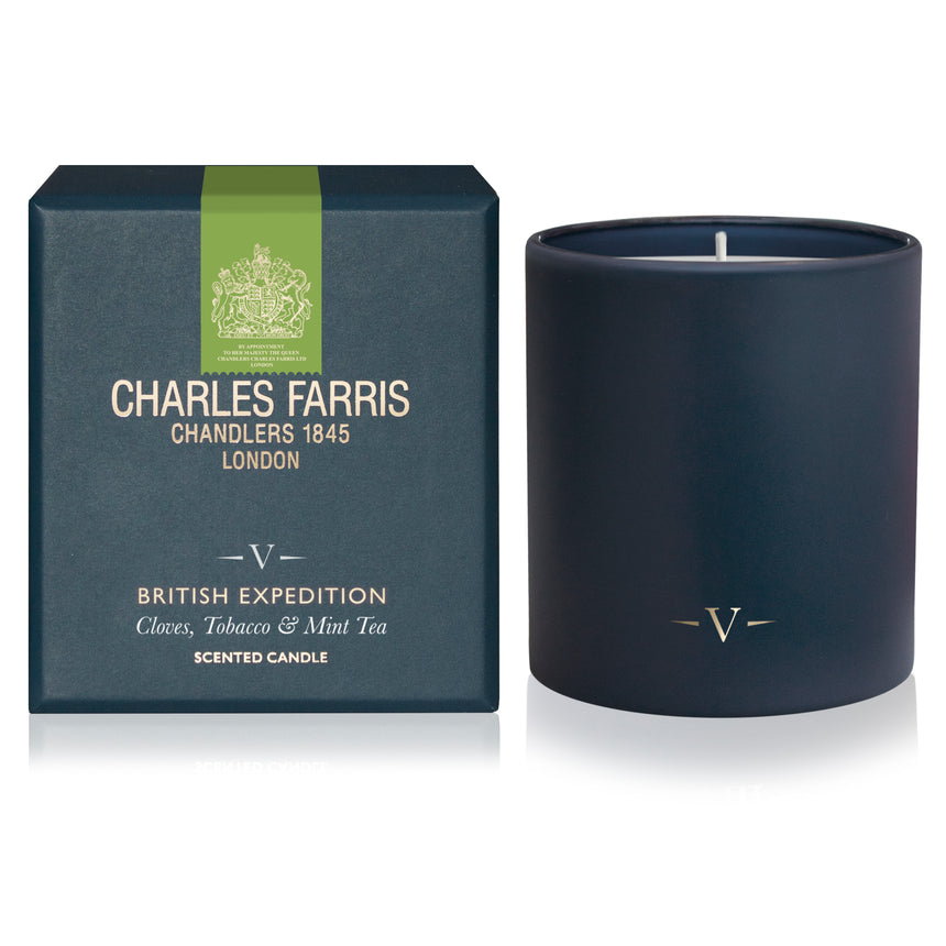 Charles Farris British Expedition Scented Candle, Cloves, Tobacco and Mint Tea