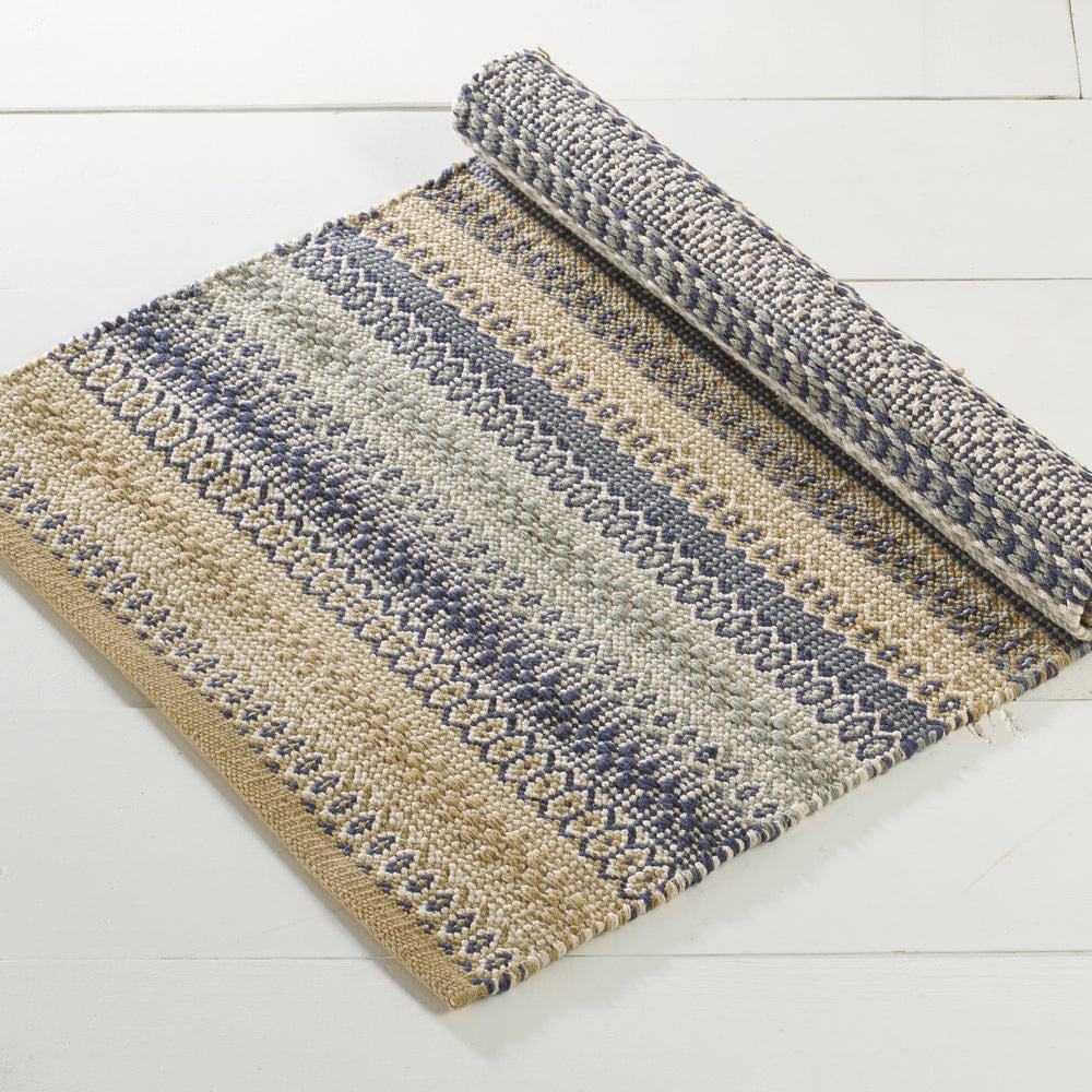 Walton & Co Cirrus Cotton Rug Blue