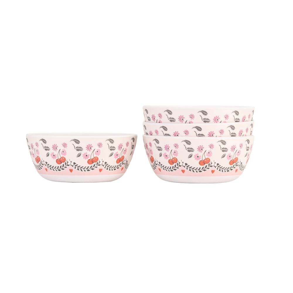 Cath Kidston Cherry Melamine Picnic Bowls (Set Of 4)