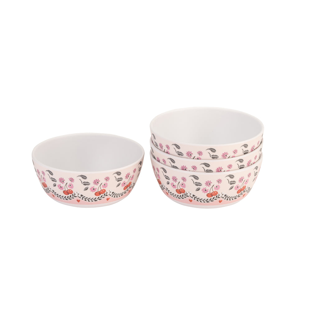 Cath Kidston Cherry Melamine Picnic Bowls (Set Of 4)