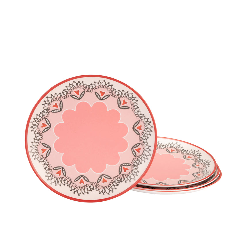 Cath Kidston Cherry  Melamine Picnic Dinner Plates (Set Of 4)