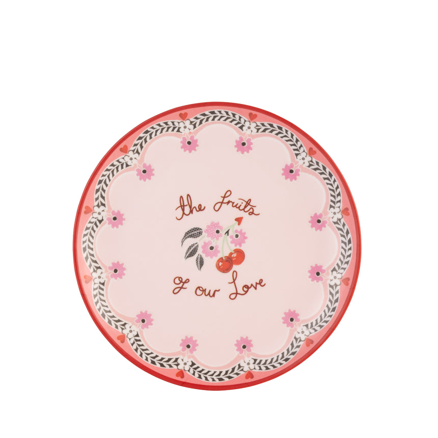 Cath Kidston Cherry  Melamine Picnic Side Plates (Set Of 4)