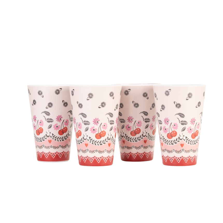 Cath Kidston Cherry Melamine Tumblers (Set Of 4)