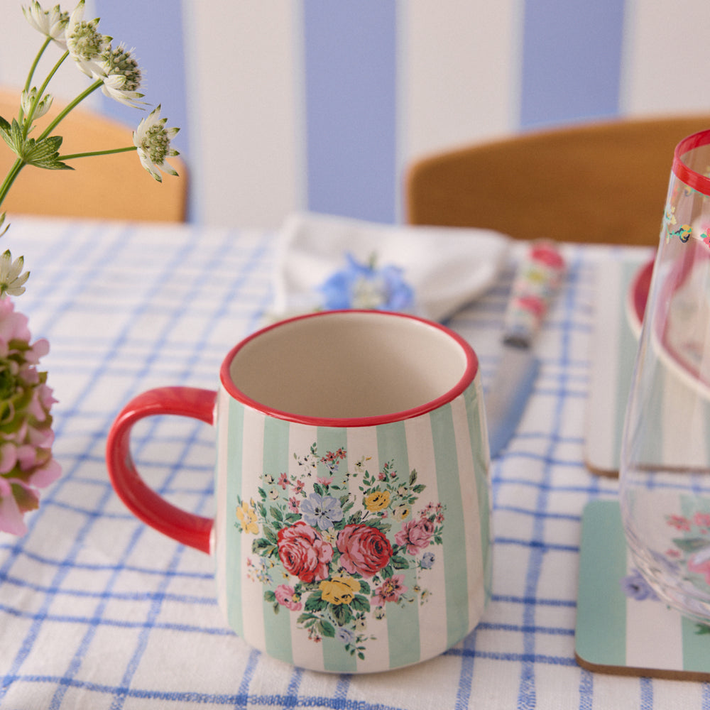 Cath Kidston Feels Like Home Billie Mug, Hampstead Stripe