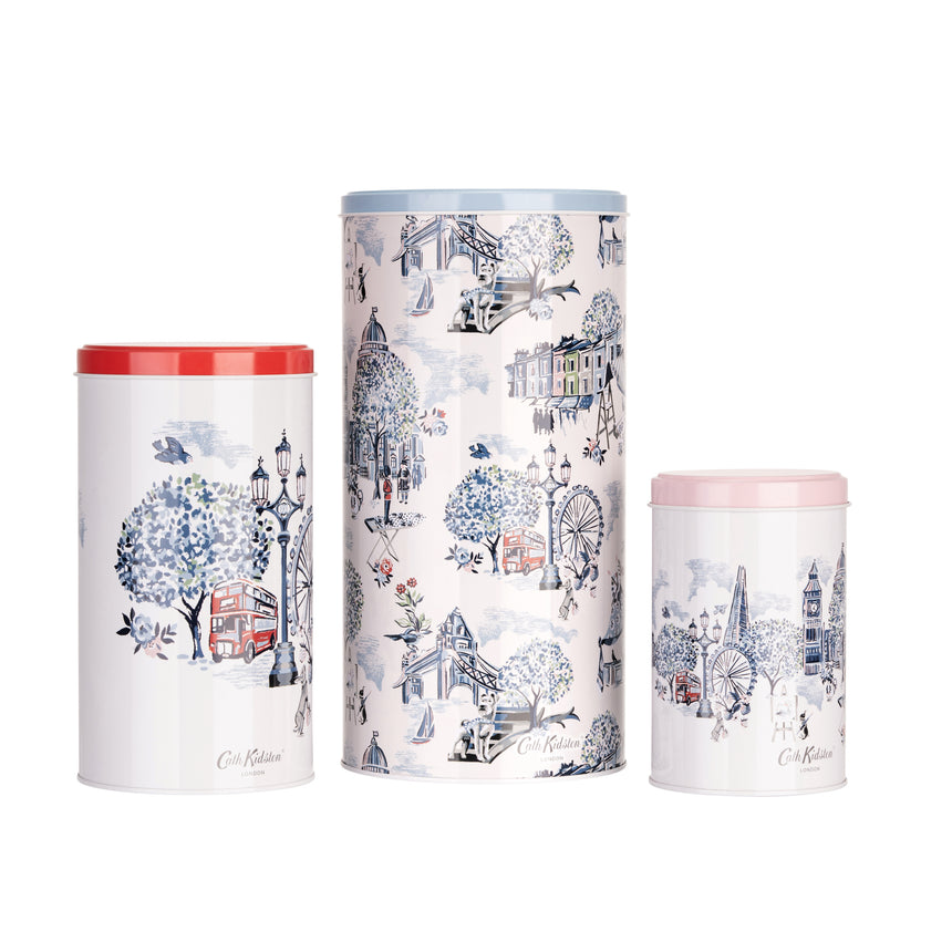 Cath Kidston London Storage Tins, Set Of 3
