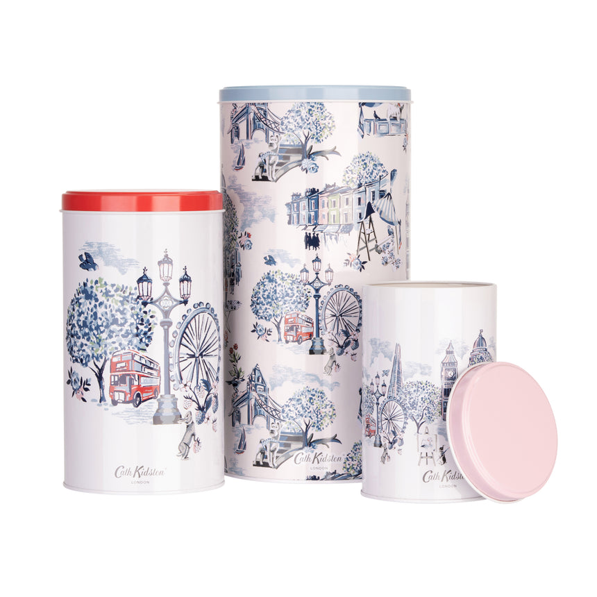 Cath Kidston London Storage Tins, Set Of 3