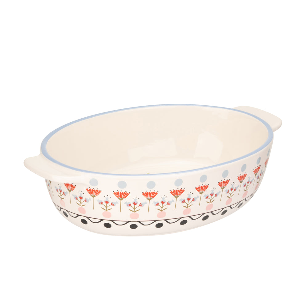 Cath Kidston Painted Table Ceramic Oval Roasting Dish