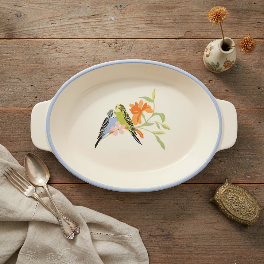 Cath Kidston Painted Table Ceramic Oval Roasting Dish