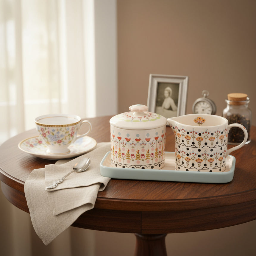 Cath Kidston Painted Table Sugar & Milk Jug Set