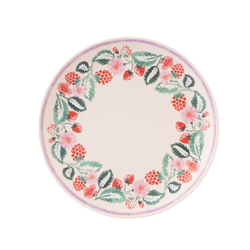 Cath Kidston Raspberry Melamine Picnic Dinner Plates (Set Of 4)