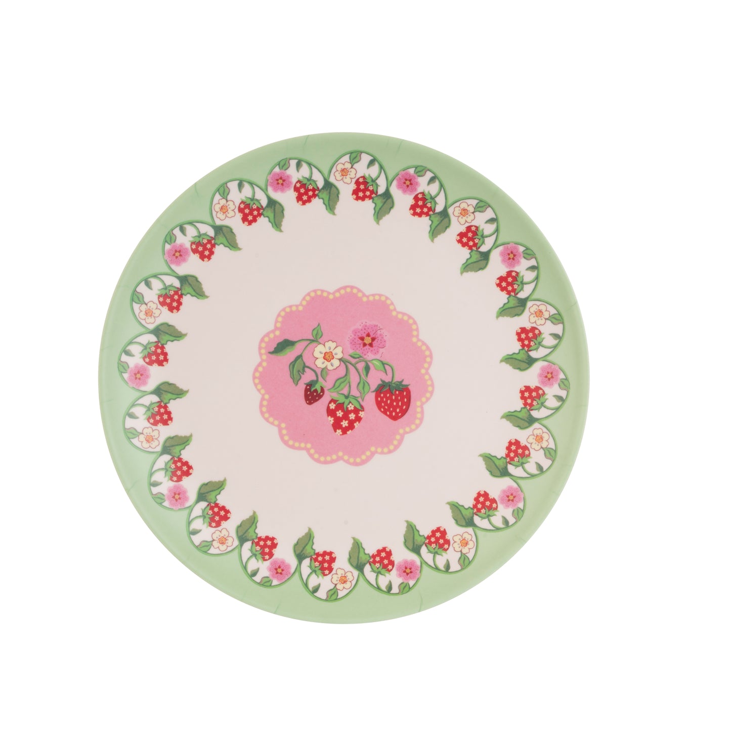 Cath Kidson Strawberry Melamine Picnic Side Plates ( Set Of 4)