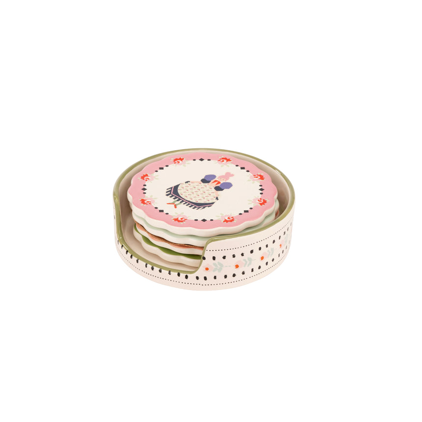 Cath Kidston Spring Birds Round Coaster (Set Of 4)