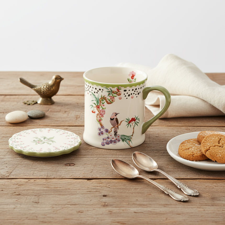 Cath Kidston Spring Birds Mug & Coaster Set