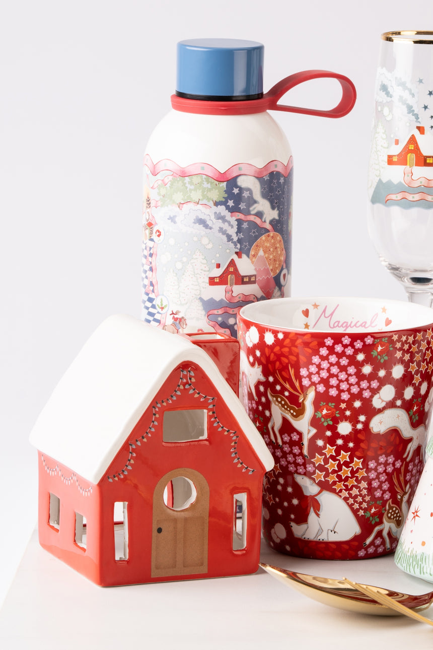 Cath Kidson Ceramic Winter Cottage Tealight Holder