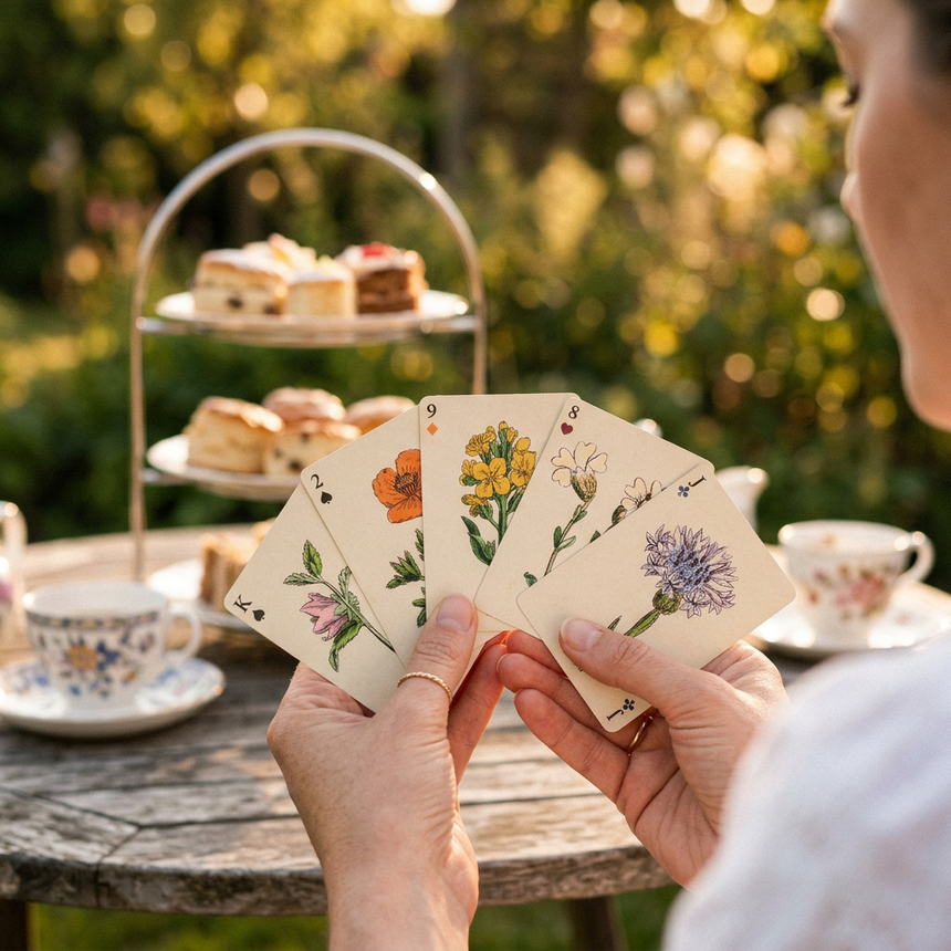 Roomytown Single Playing Card Deck, Wildflowers