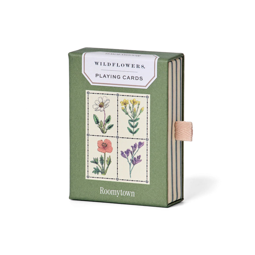 Roomytown Single Playing Card Deck, Wildflowers