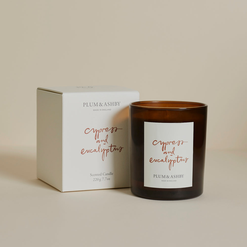 Plum & Ashby Scented Candle, Cypress & Eucalyptus