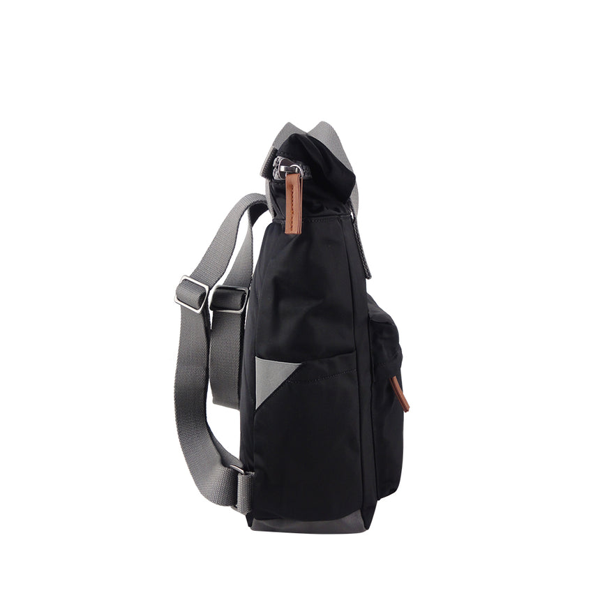 Roka London Canfield B Sustainable Nylon Rucksack, Black