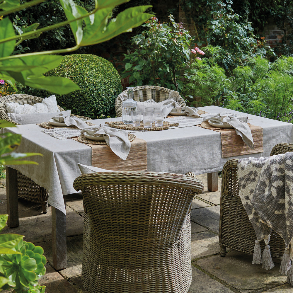Walton & Co Chambray Cotton Tablecloth, Natural