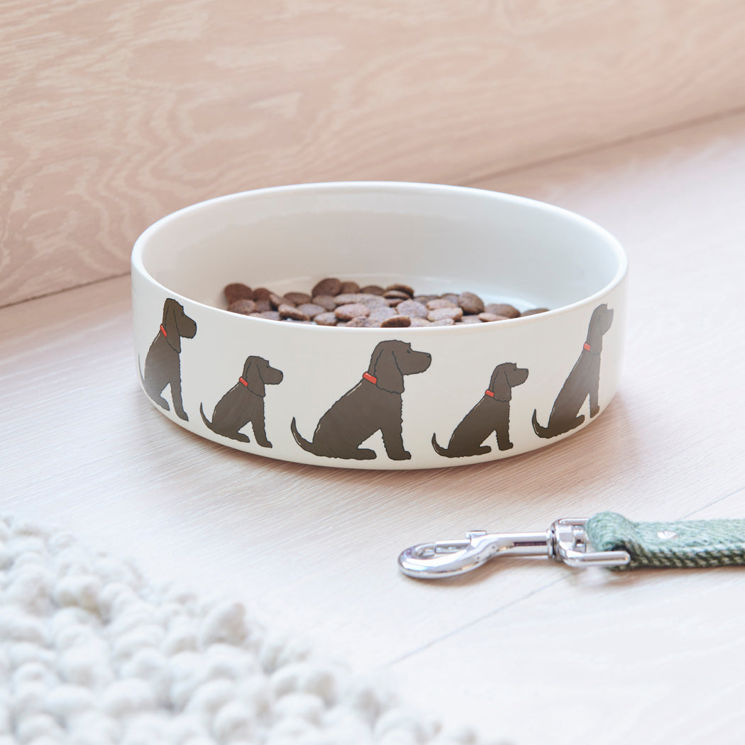 Sweet William Ceramic Dog Bowl, Cockapoo ( Chocolate)