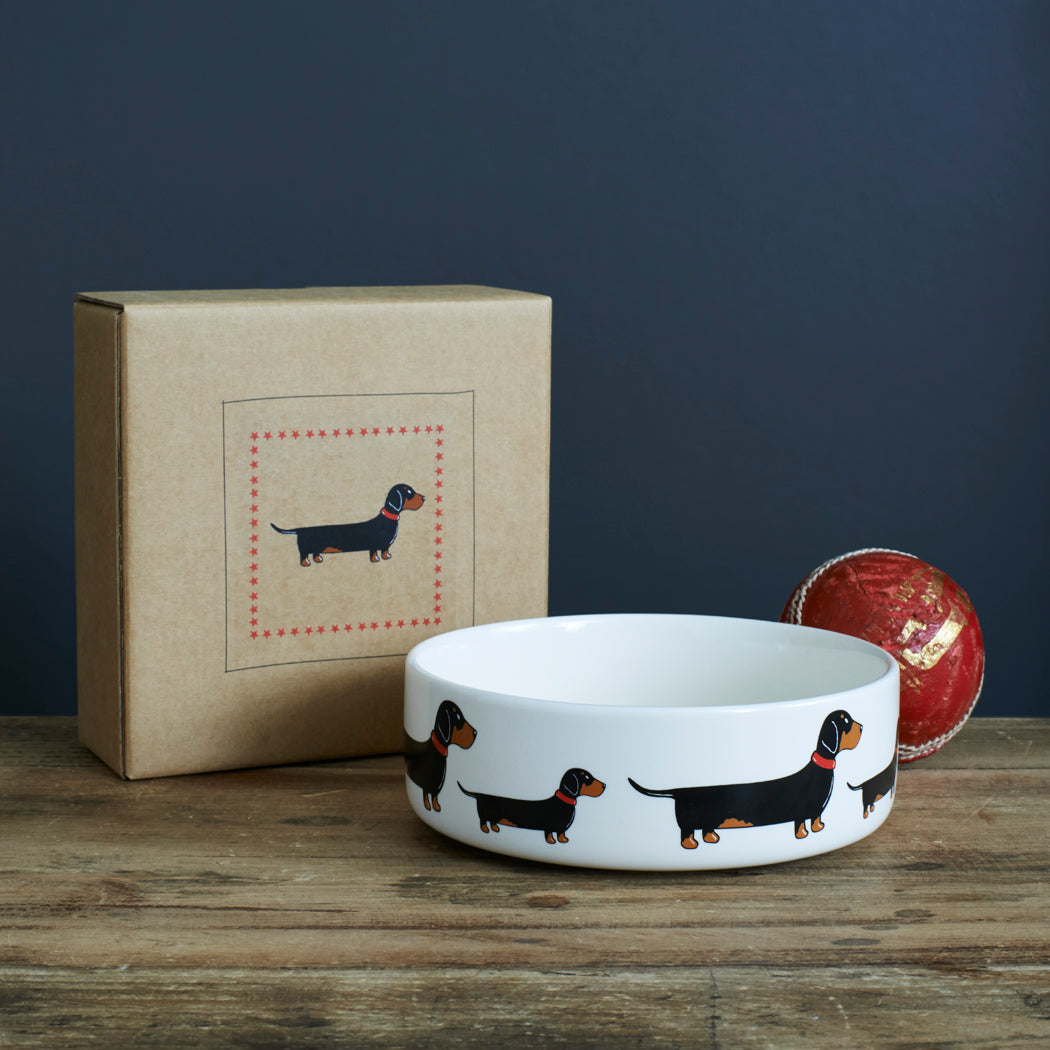 Sweet William Ceramic Dog Bowl, Dachshund