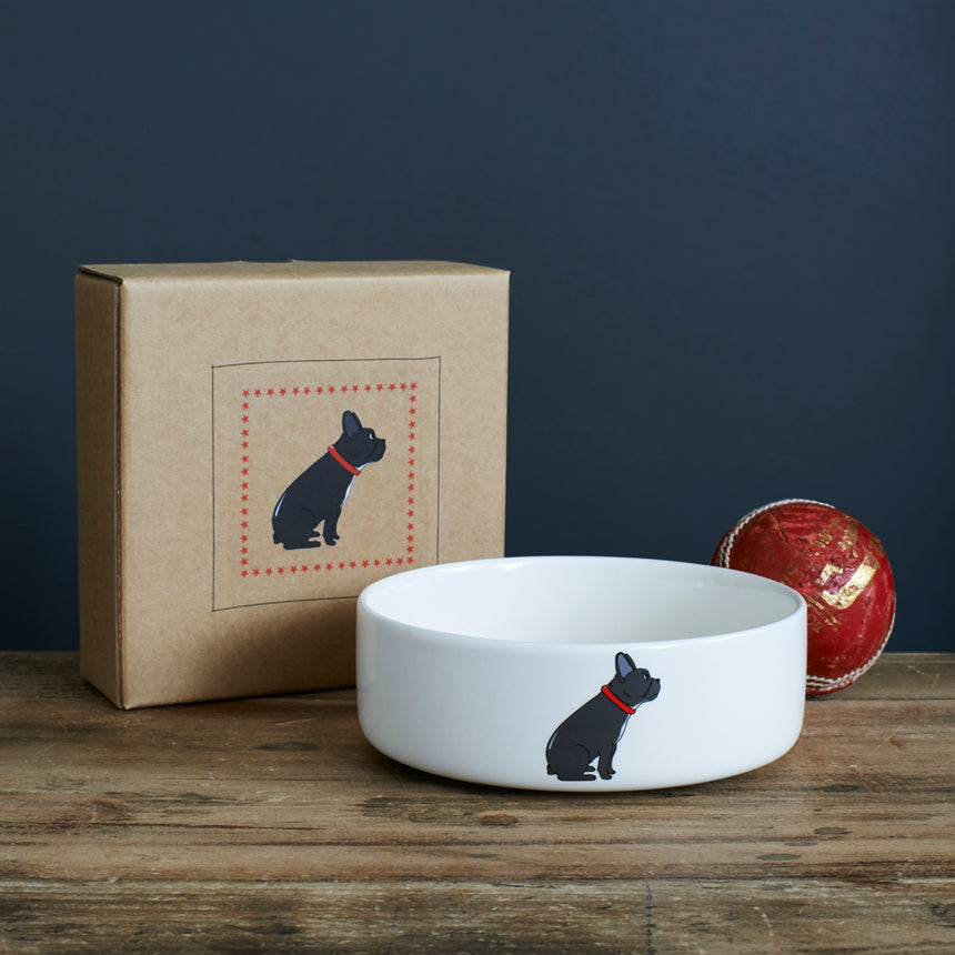 Sweet William Ceramic Dog Bowl,French Bulldog