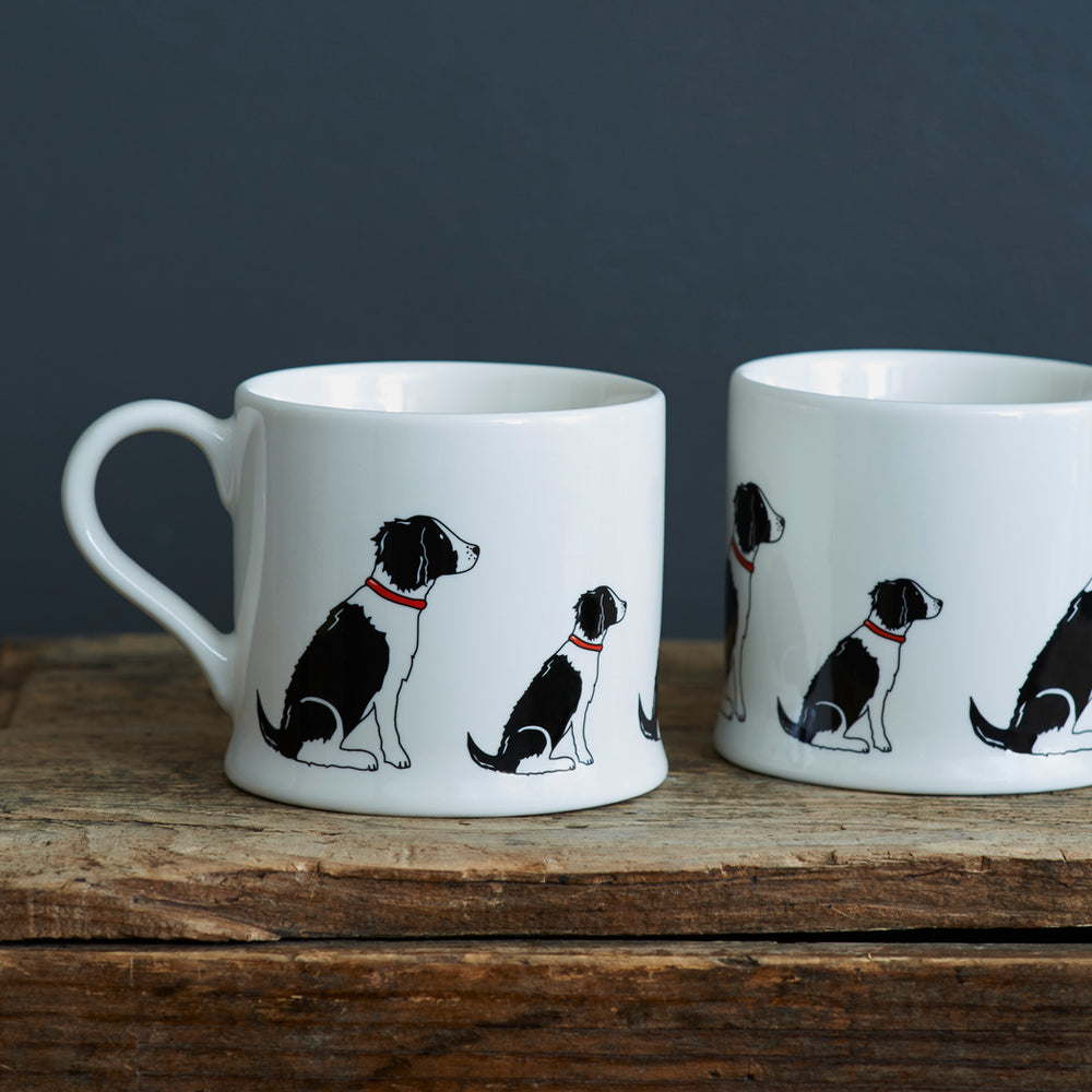 Sweet William Ceramic Mug, Springer Spaniel ( Black )
