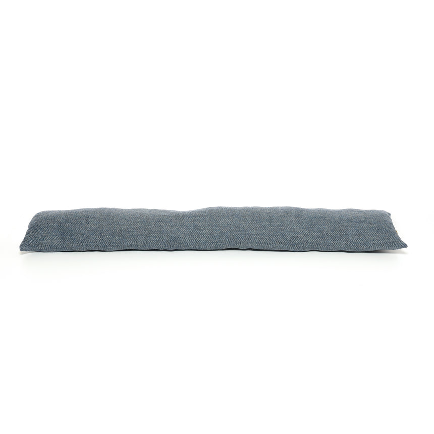 Tweedmill Herringbone Tweed Draught Excluder, Blue Moon